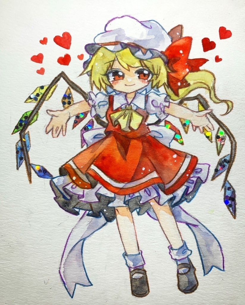 東方project フランドール・スカーレット 水彩原画