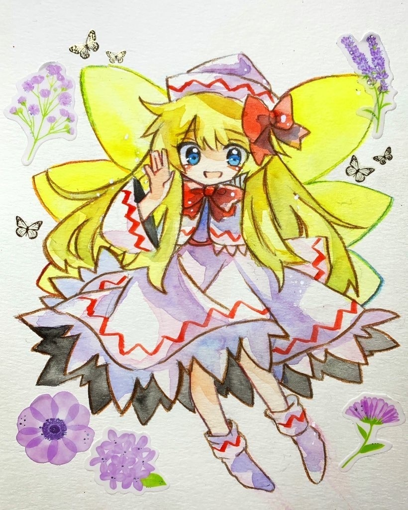 東方Project リリーホワイト 水彩原画