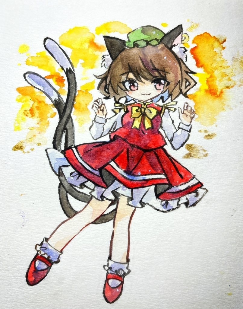 東方Project 橙 水彩原画