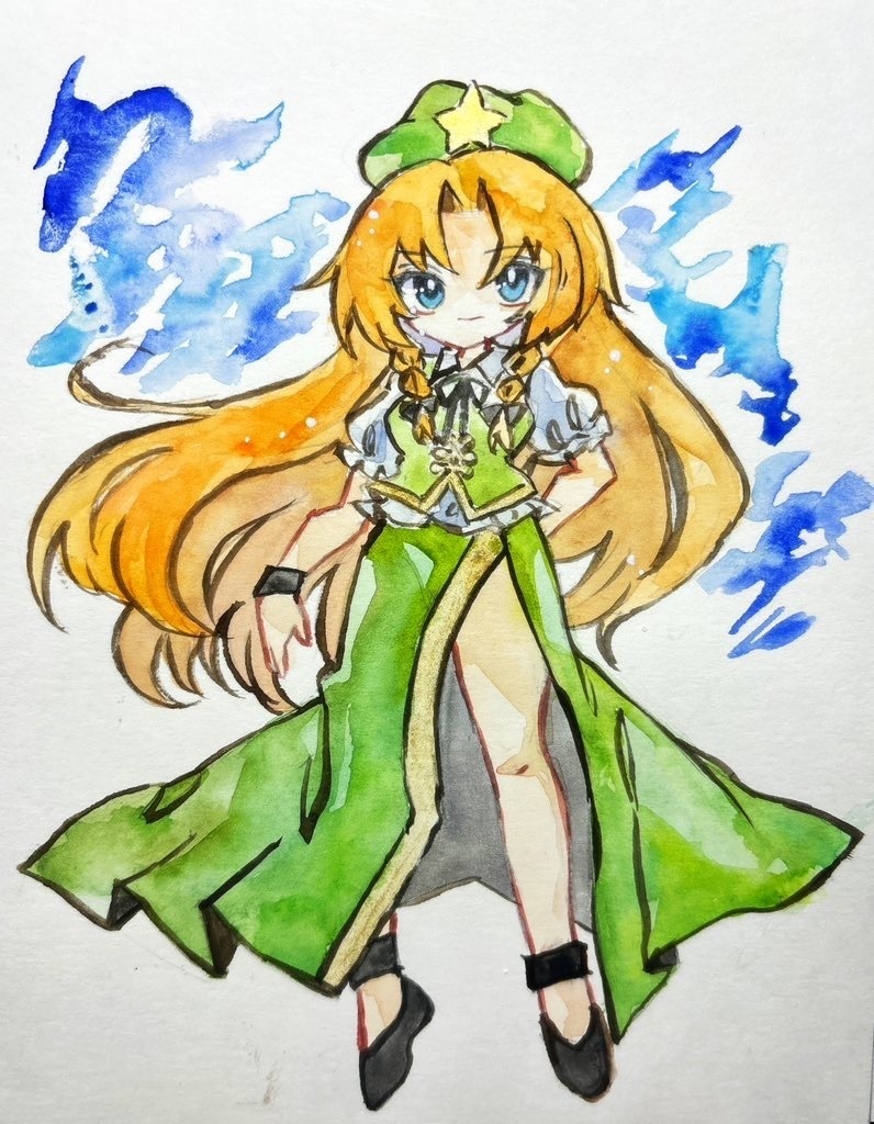 東方Project 紅美鈴 水彩原画