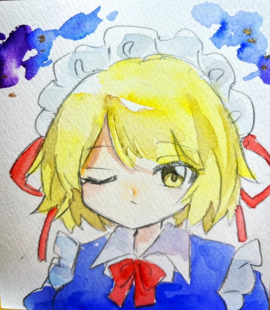 東方Project 旧作 夢月 水彩原画