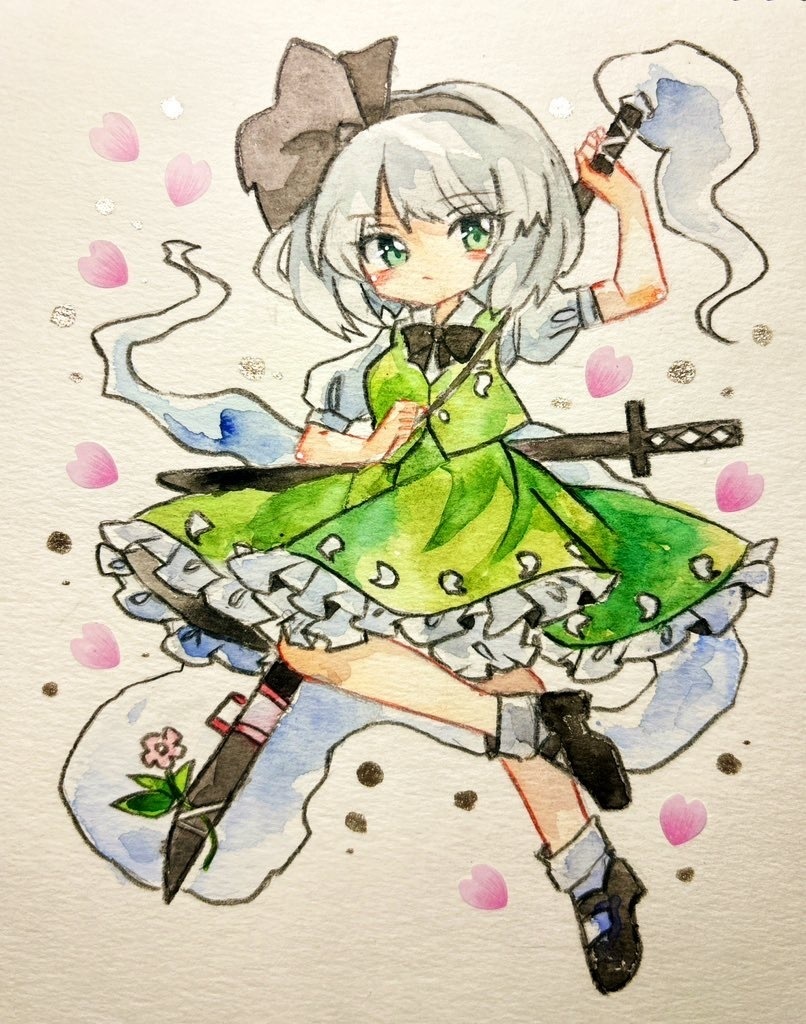 東方Project 魂魄妖夢 水彩原画