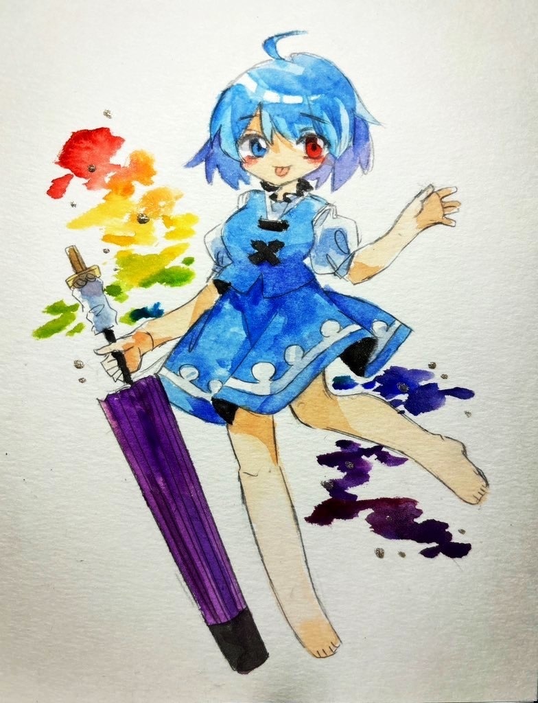 東方Project 多々良小傘 水彩原画