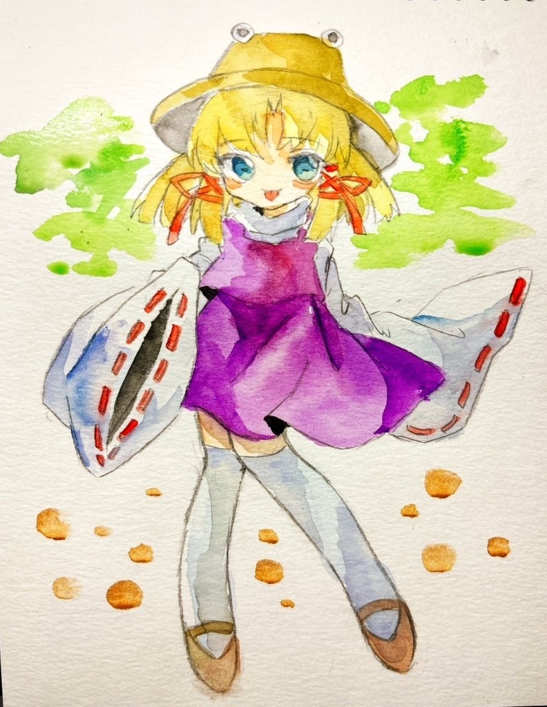 東方Project 洩矢諏訪子 水彩原画