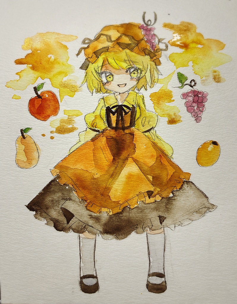 東方Project 秋穣子 水彩原画