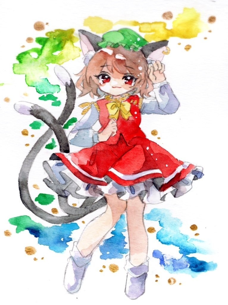 東方Project 橙 水彩原画