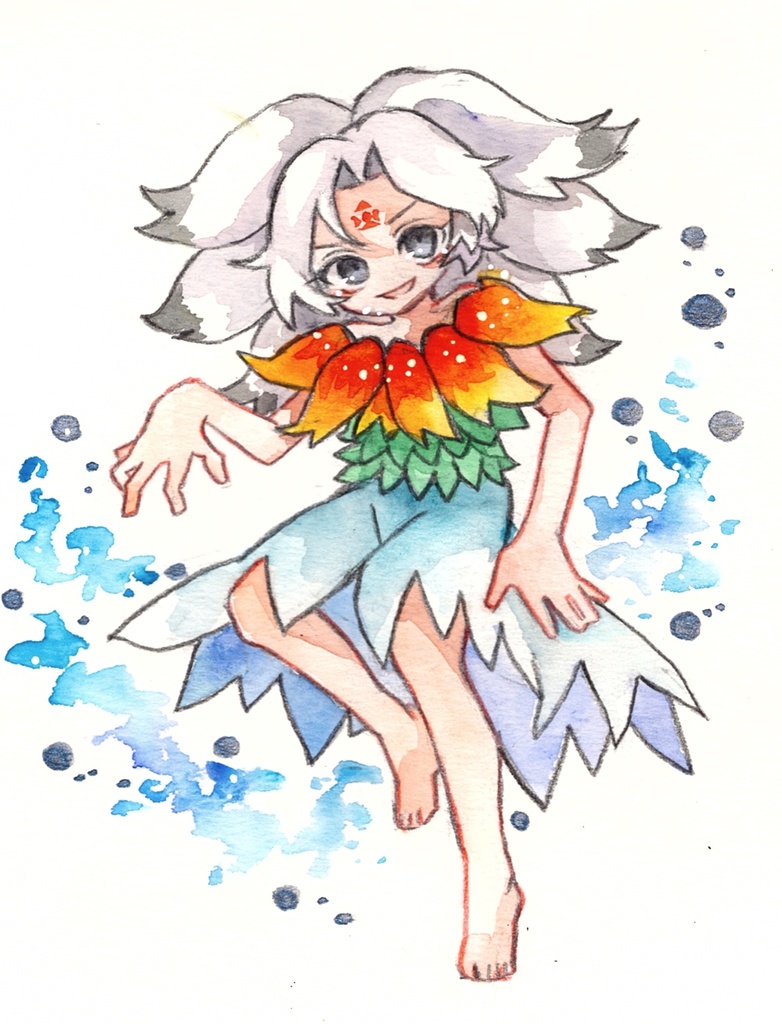 東方Project 封獣チミ 水彩原画