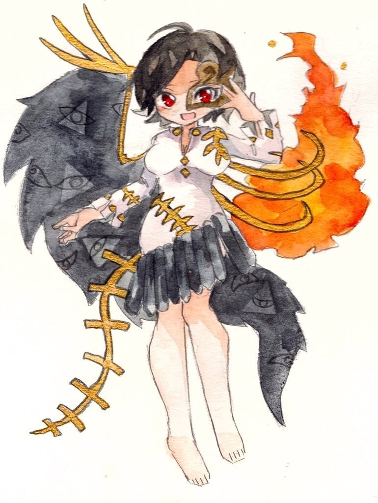 東方Project 磐永阿梨夜 水彩画