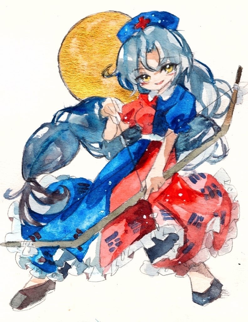 東方Project 八意永琳 水彩画