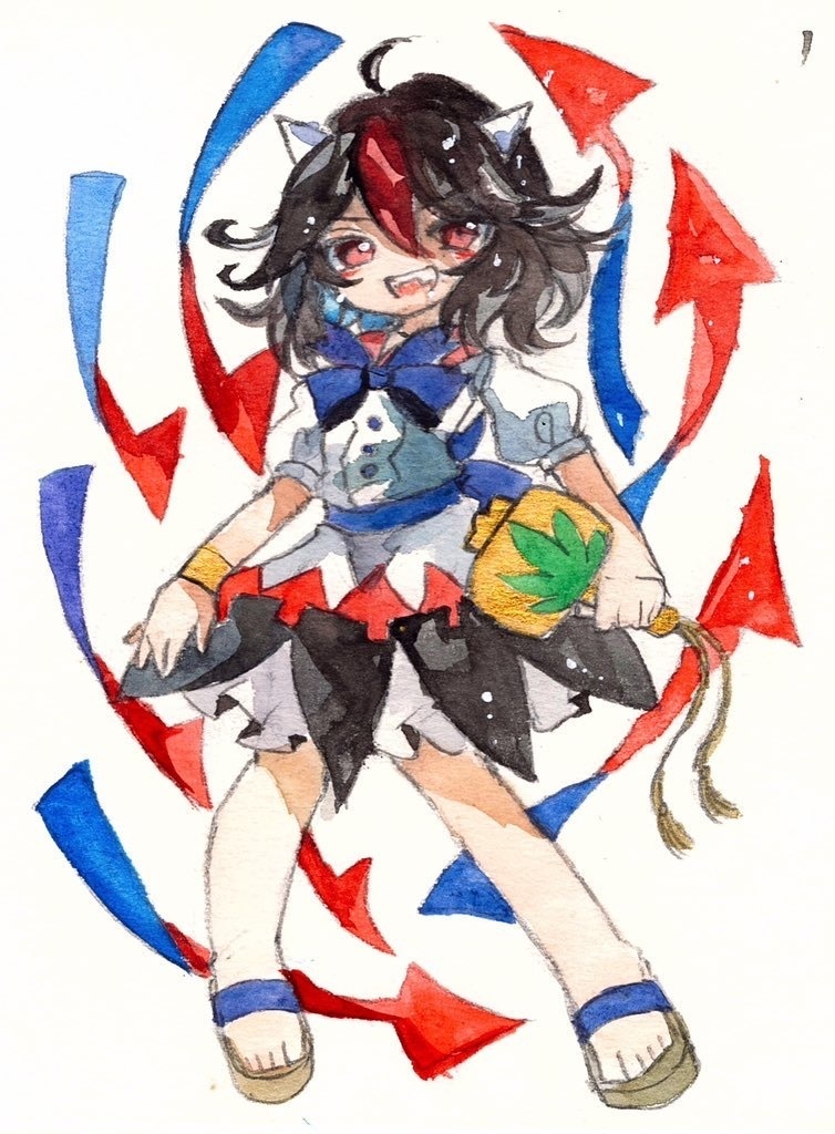 東方Project 鬼人正邪 水彩画