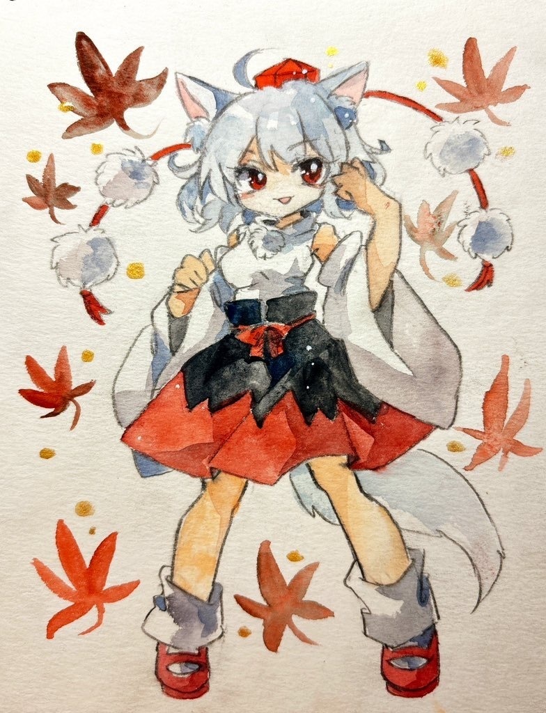 東方Project 犬走椛 水彩画