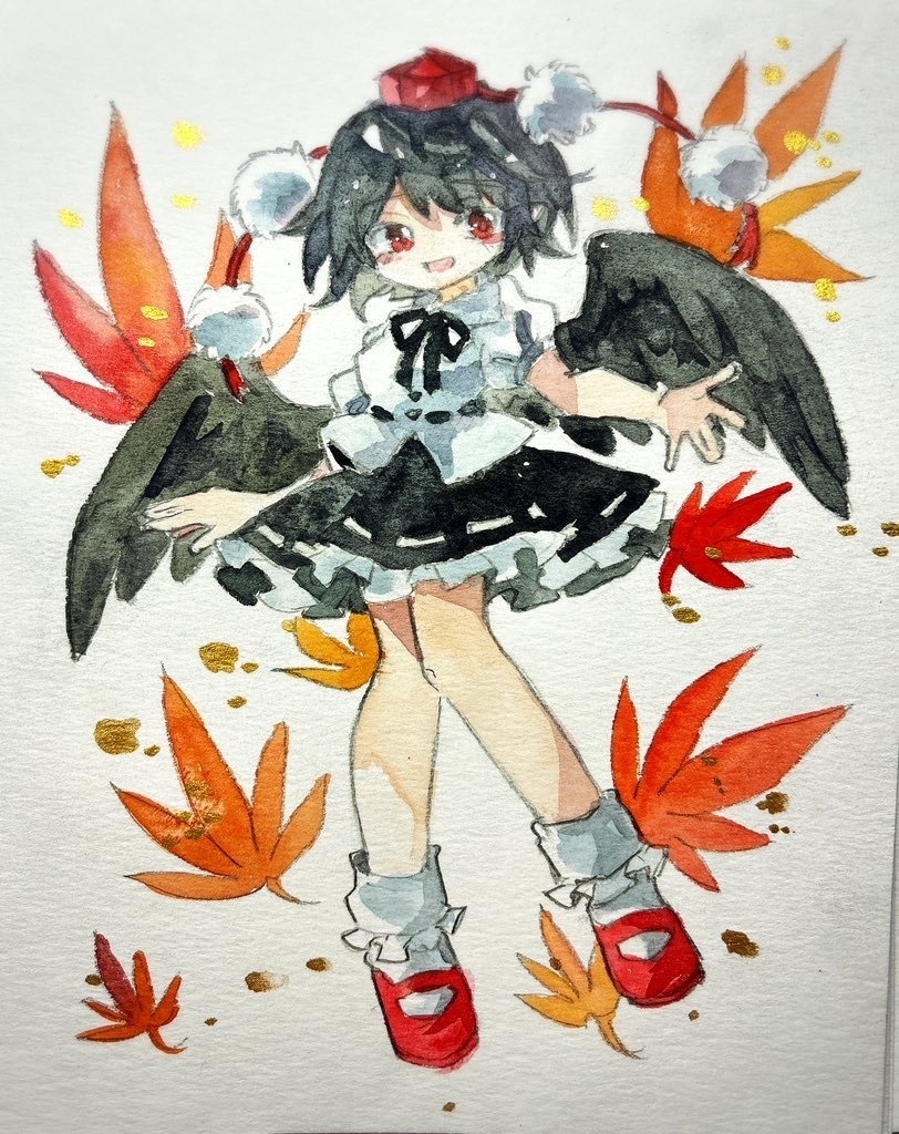 東方Project 射命丸文 水彩画