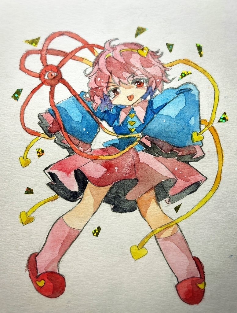 東方Project 古明地さとり 水彩色鉛筆