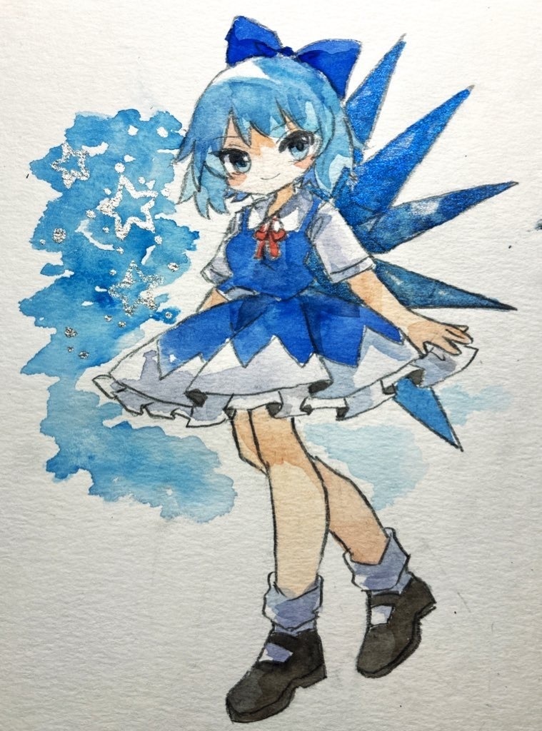 東方Project チルノ 水彩画