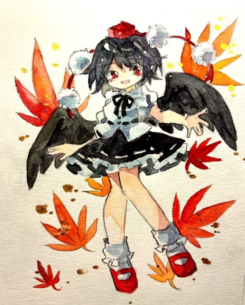 東方Project 射命丸(夕暮)水彩原画