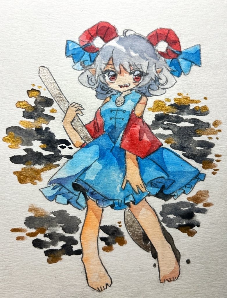 東方Project 饕餮尤魔 水彩原画