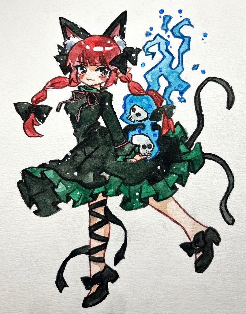 東方Project 火焔猫燐 手描きイラスト