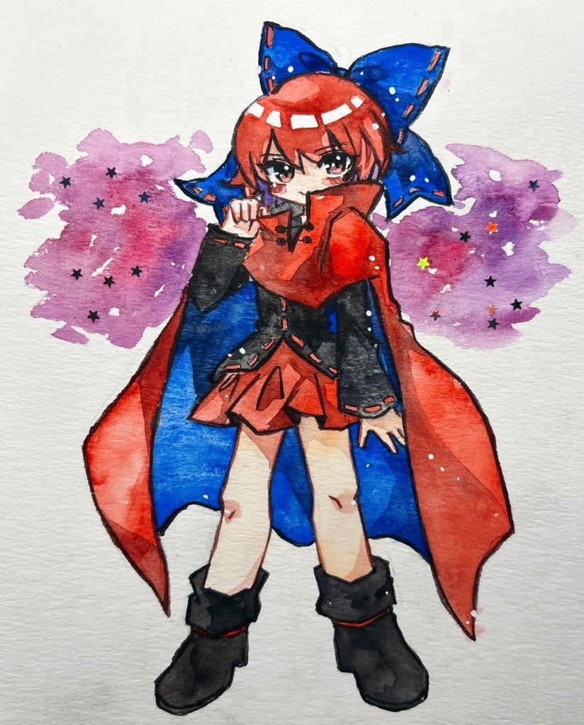 東方Project 赤蛮奇 水彩画