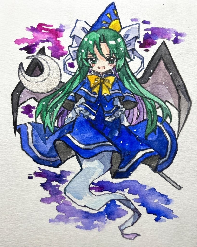 東方Project 旧作 魅魔 手描きイラスト