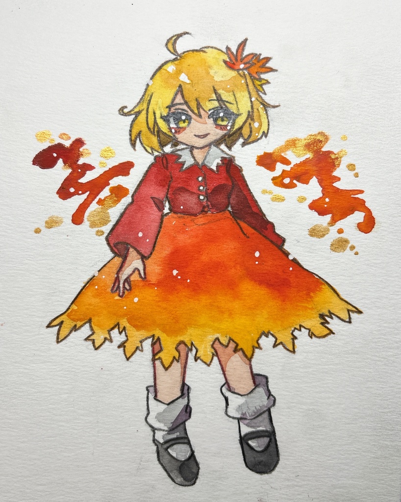 東方Project 秋静葉 手描きイラスト