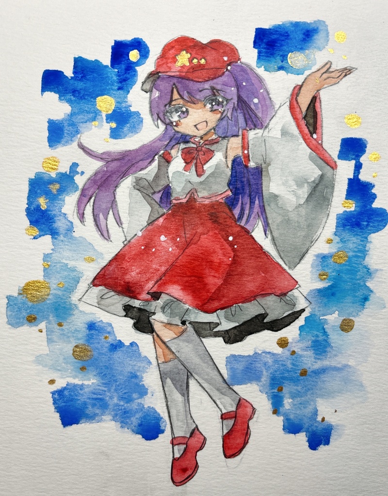 東方Project 蓬莱人形 レーベルの子 手描きイラスト