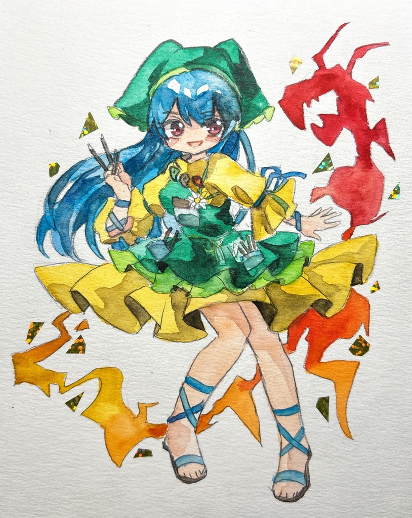 東方Project 埴安神袿姫 手描きイラスト