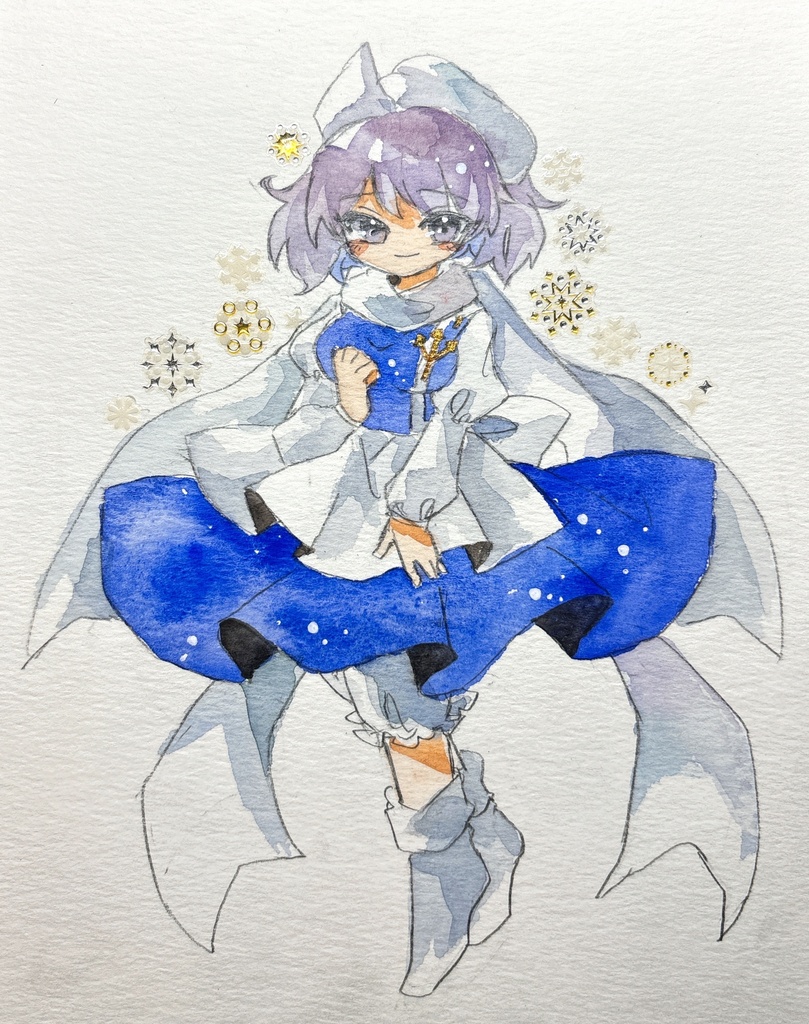 東方Project レティ・ホワイトロック 手描きイラスト