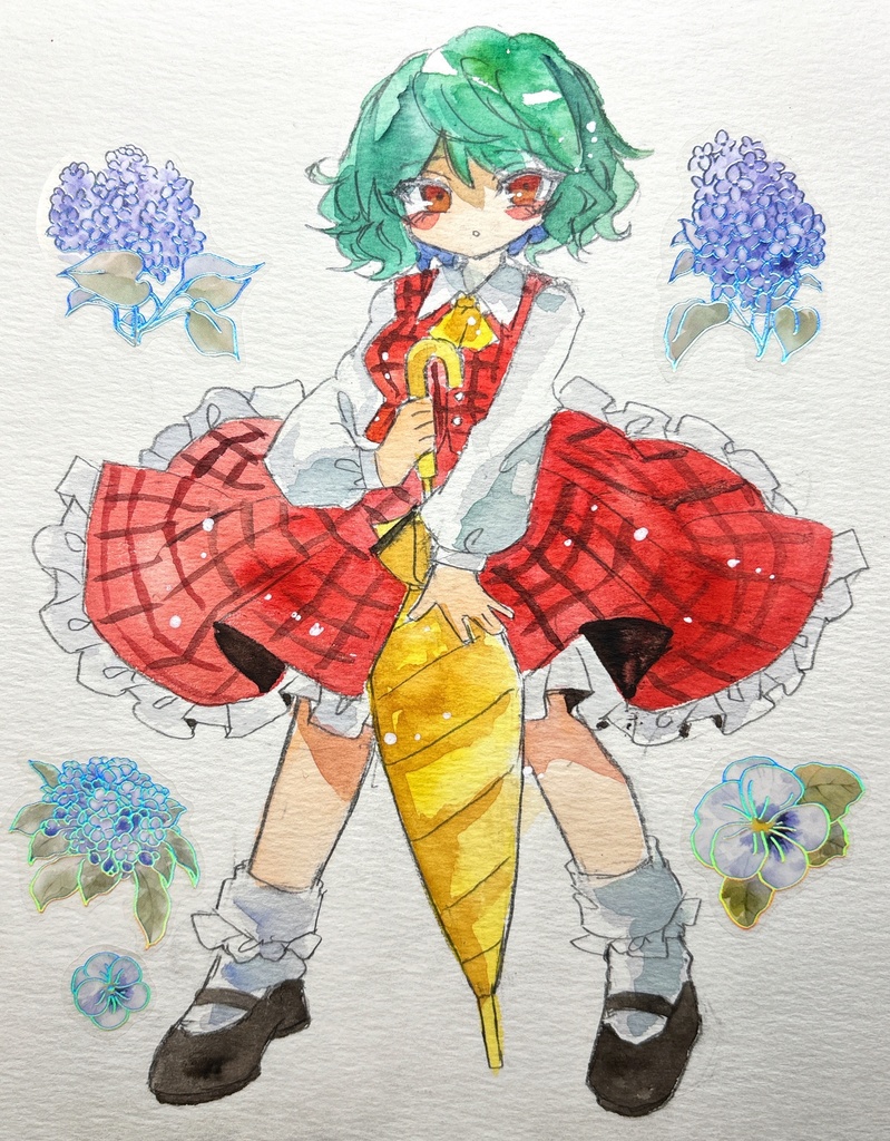 東方Project 風見幽香 手描きイラスト