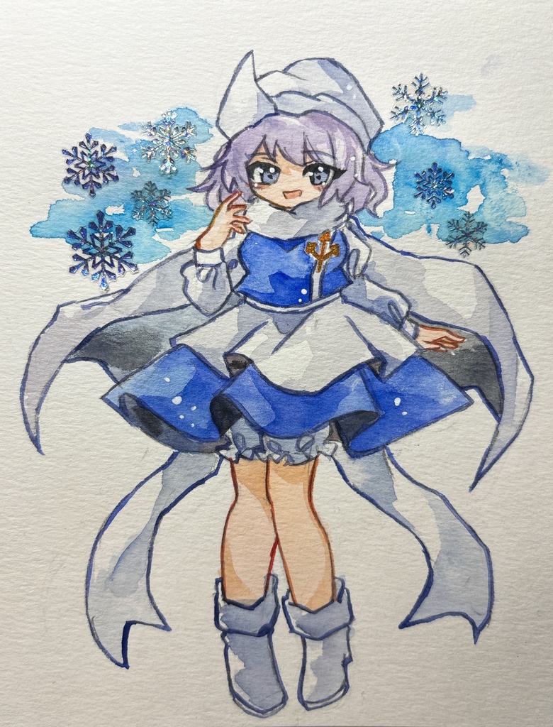 東方Project レティ・ホワイトロック 手描きイラスト