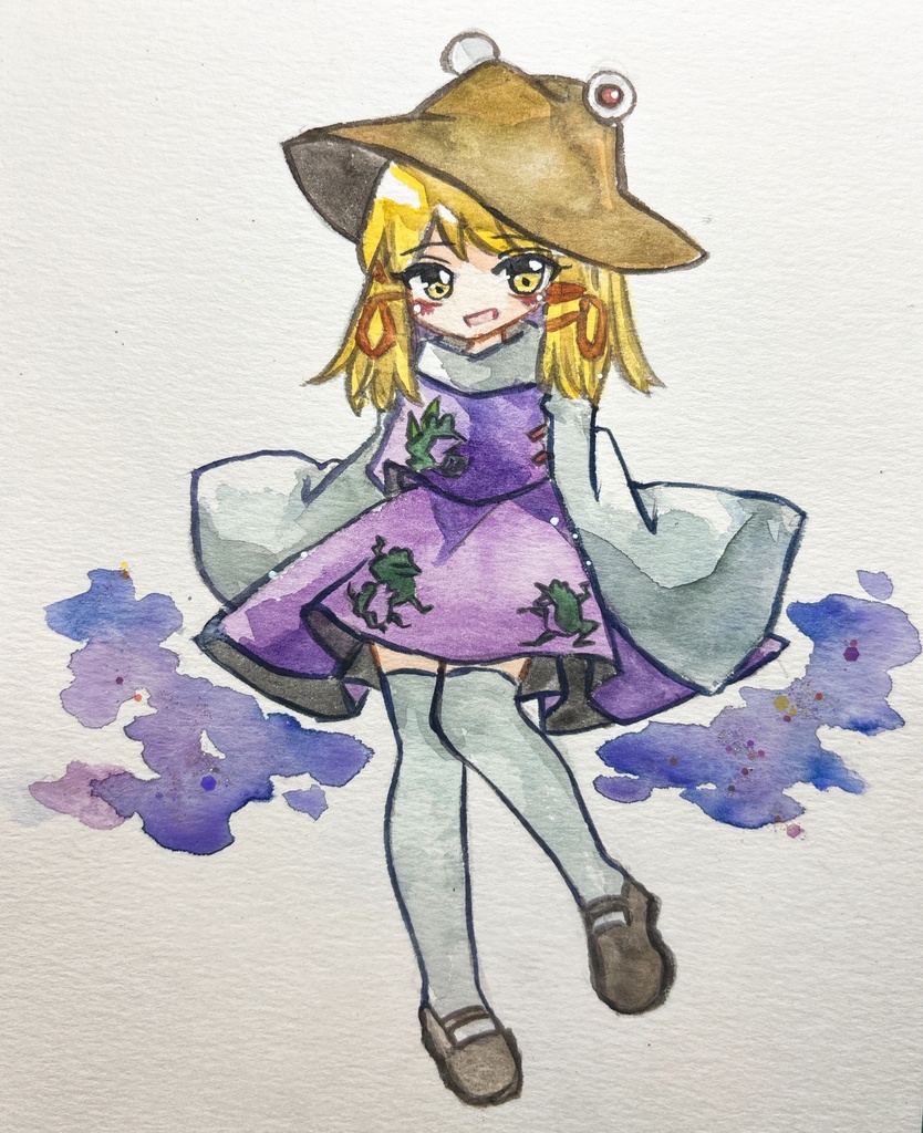 東方Project 洩矢諏訪子 手描きイラスト