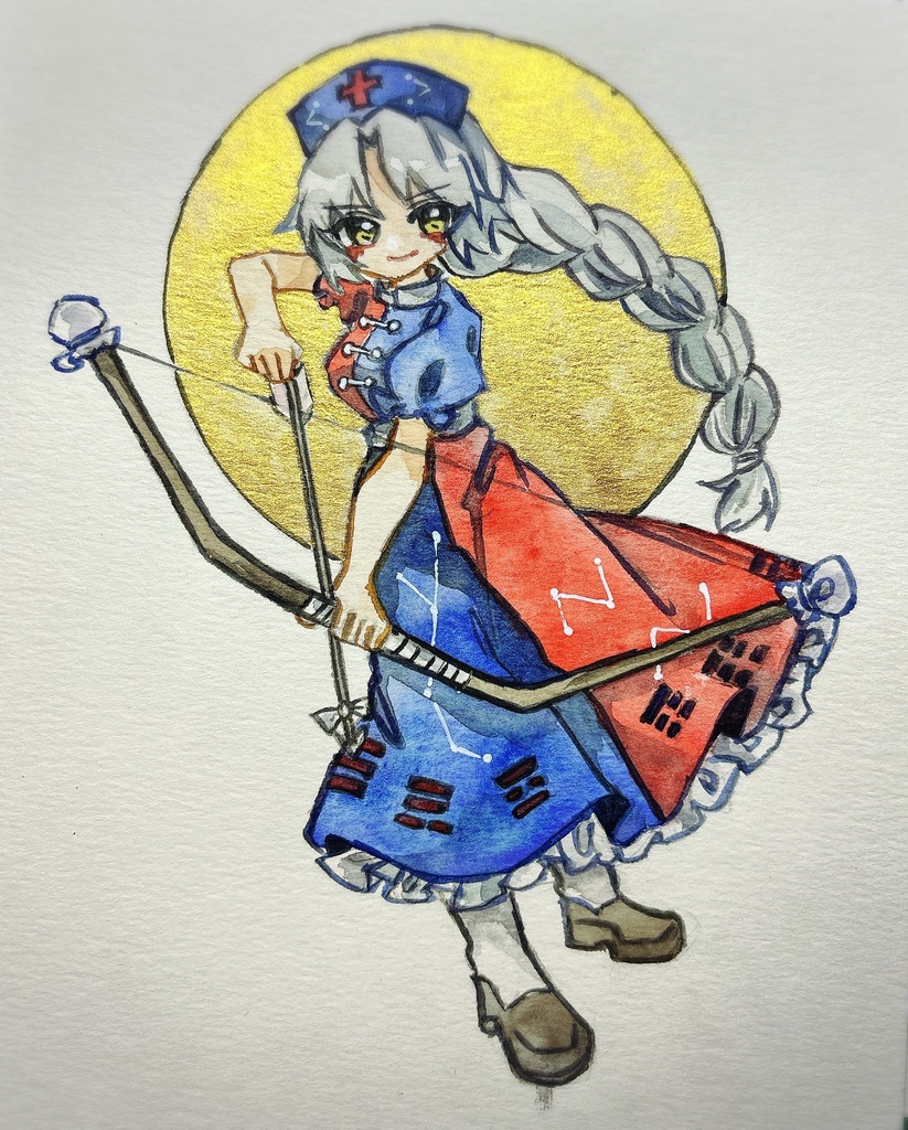 東方Project 八意永琳 水彩画
