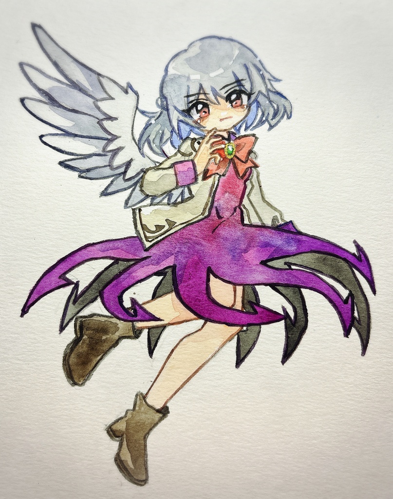 東方Project 稀神サグメ 手描きイラスト