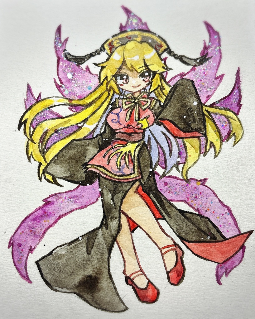東方Project 純狐 手描きイラスト