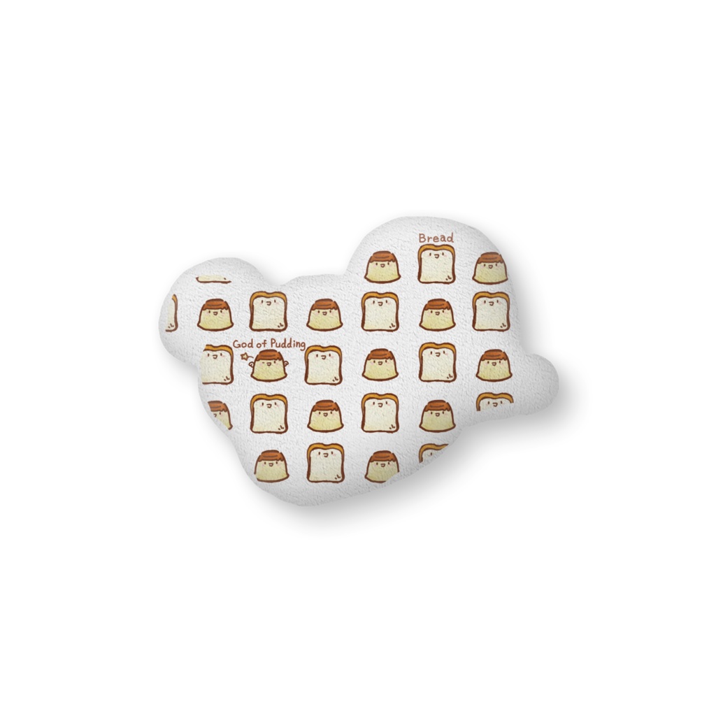 【ふかふかクッション・中】プリ神さまと山型食パンくん