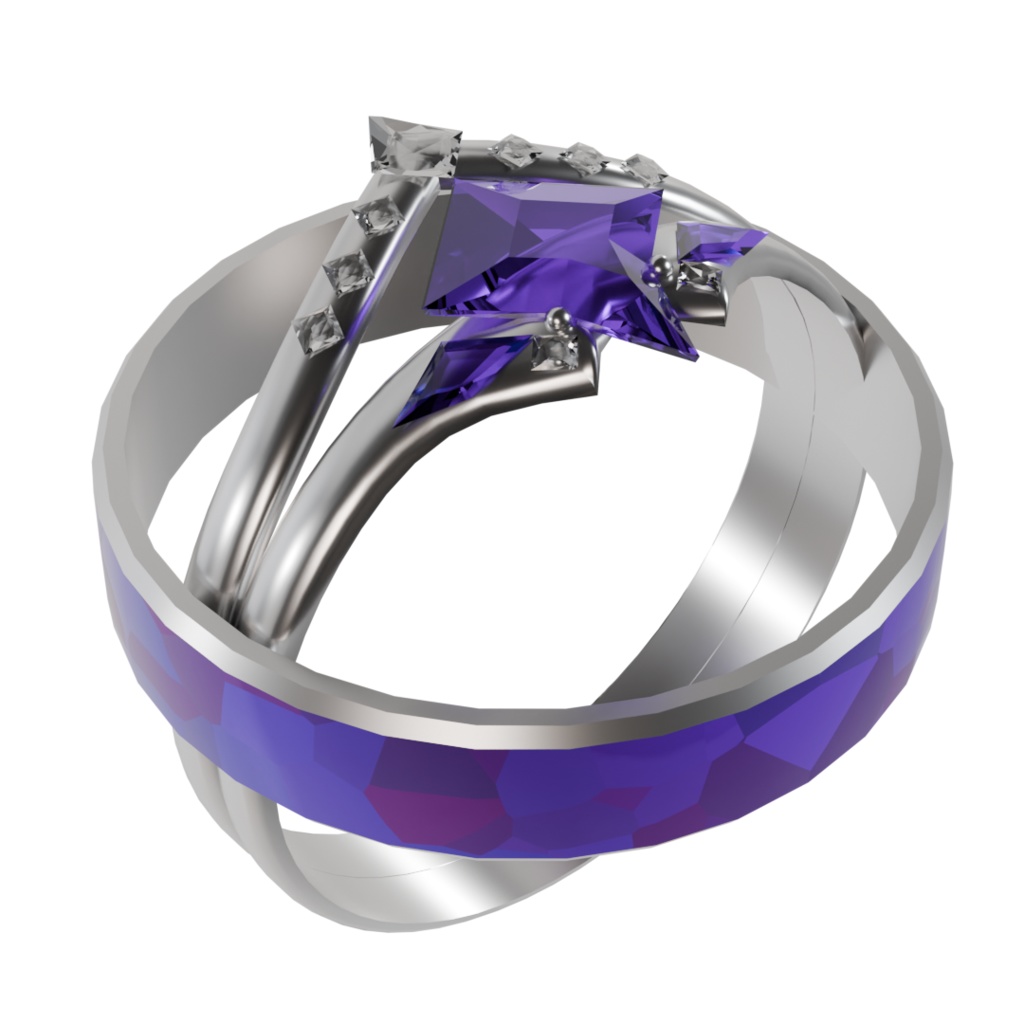 Matching Amethyst Ring Set