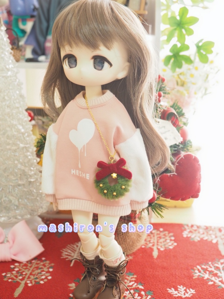 1/6ドール用『クリスマスリースバッグ』