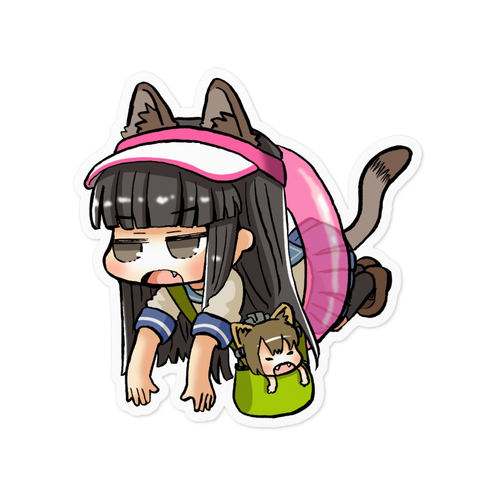 初雪と雪風ステッカー