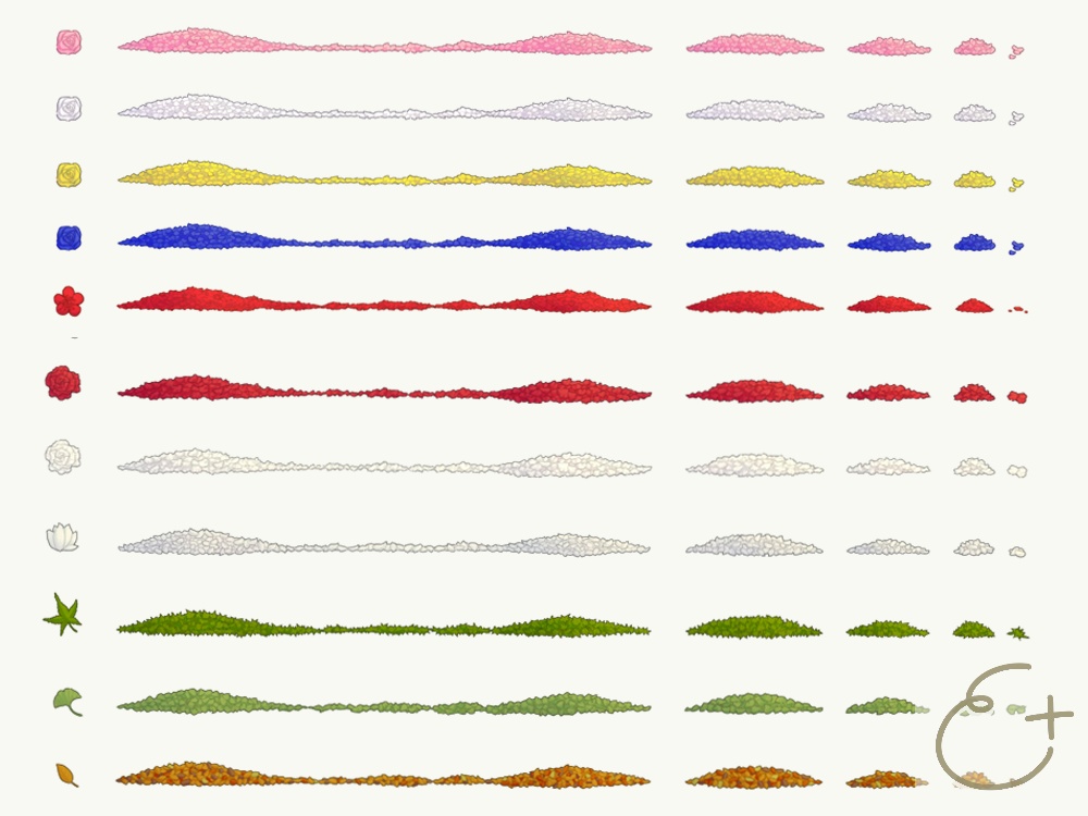 花びらの山の素材