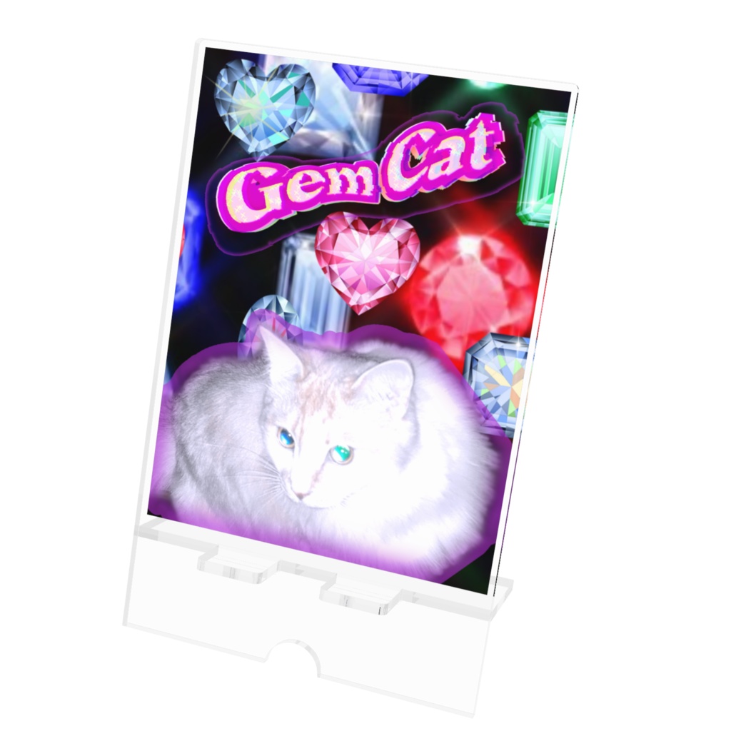 Gem Cat アクリルスマホスタンド