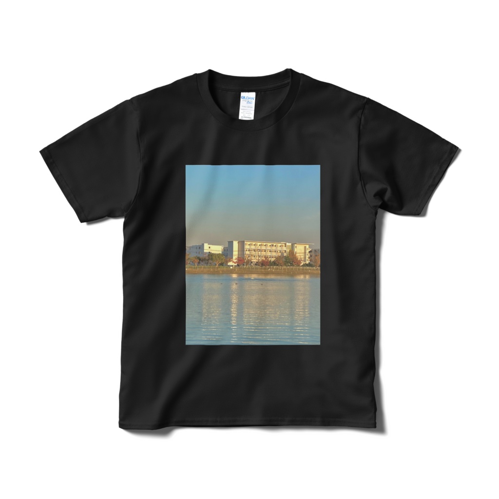 湖とマンション　Tシャツ