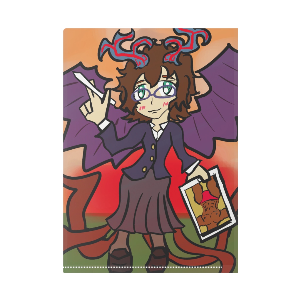 Wめがね!キャロ竹ちゃんと悪魔的JKクリアファイル