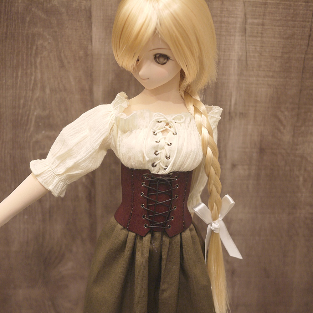 [受注生産] DD（S/M/L胸）編み上げコルセット 本革