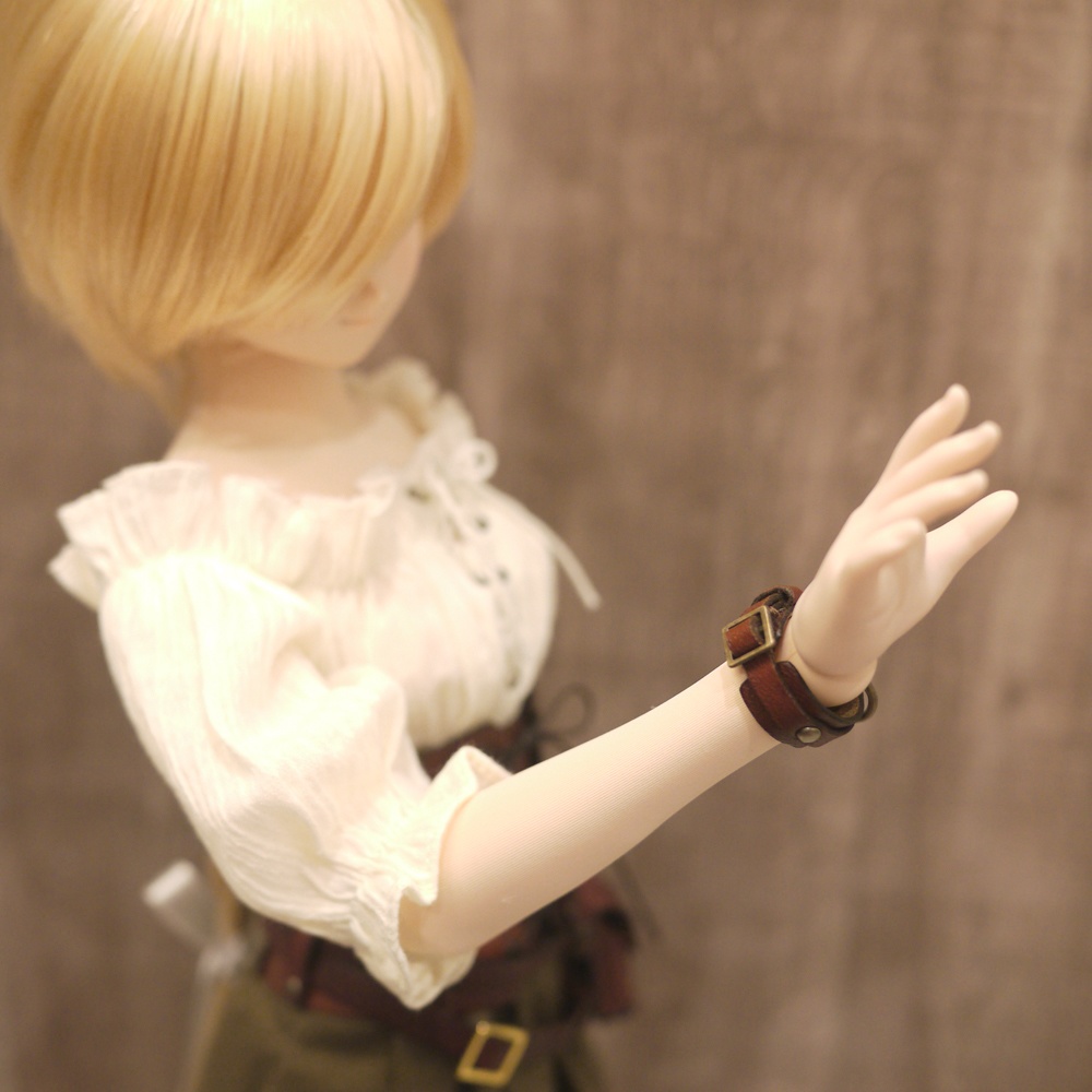 [受注生産] 1/3ドール レザーブレスレット ベルト バングル 本革