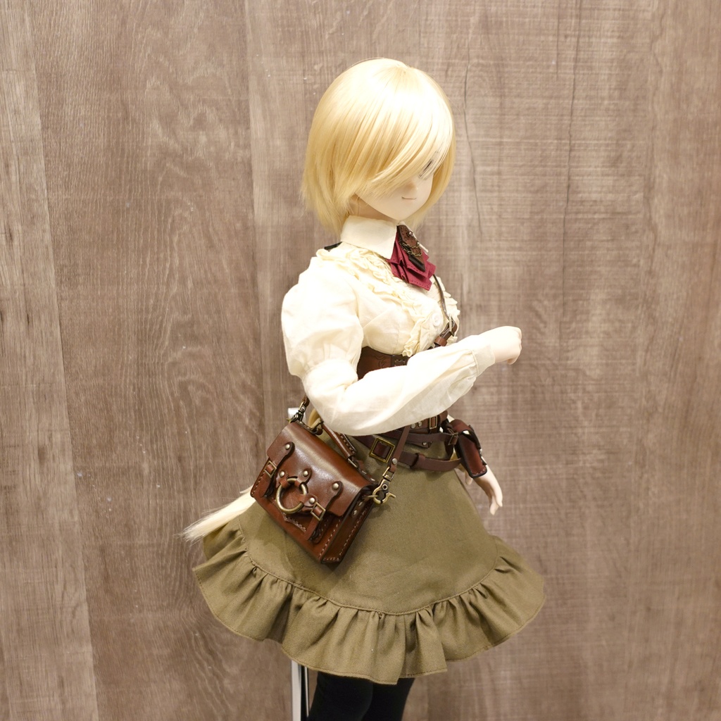 [受注生産] 1/3ドール 2wayスチームパンク レザーバッグ 本革