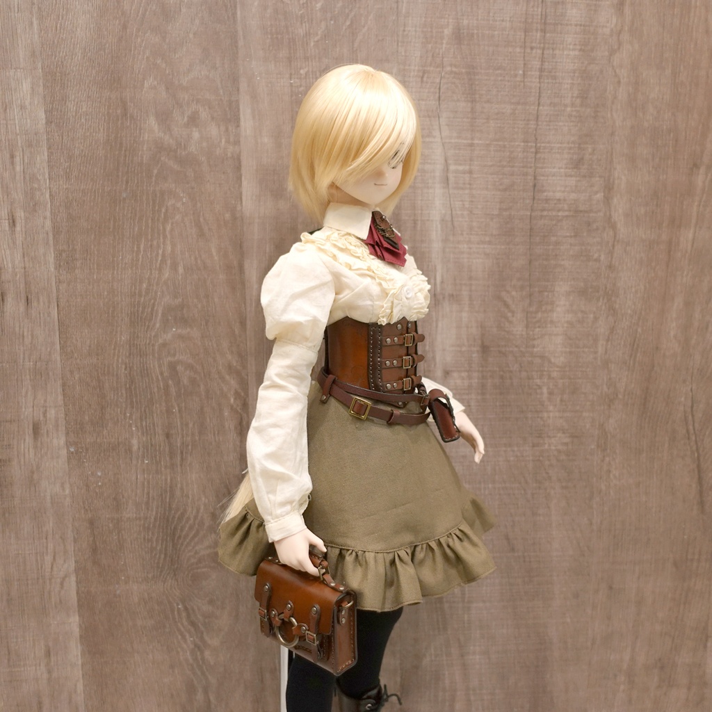 [受注生産] 1/3ドール 2wayスチームパンク レザーバッグ 本革
