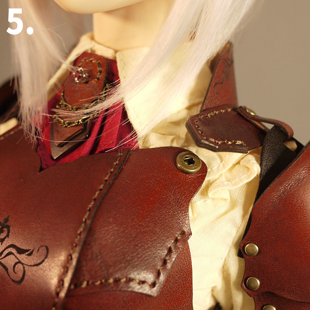 [受注生産] DD（M胸、L胸）レザーアーマーセット 本革