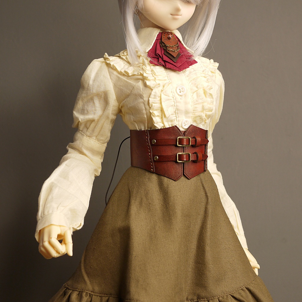 [受注生産] DD,DDdy（S/M/L胸）スチームパンク コルセット03 本革