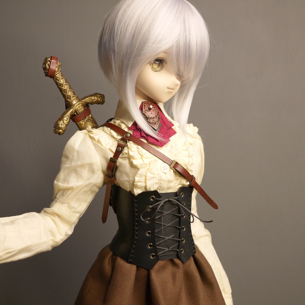 [受注生産] 1/3ドール 剣帯 ソードベルト(ショルダー) 本革