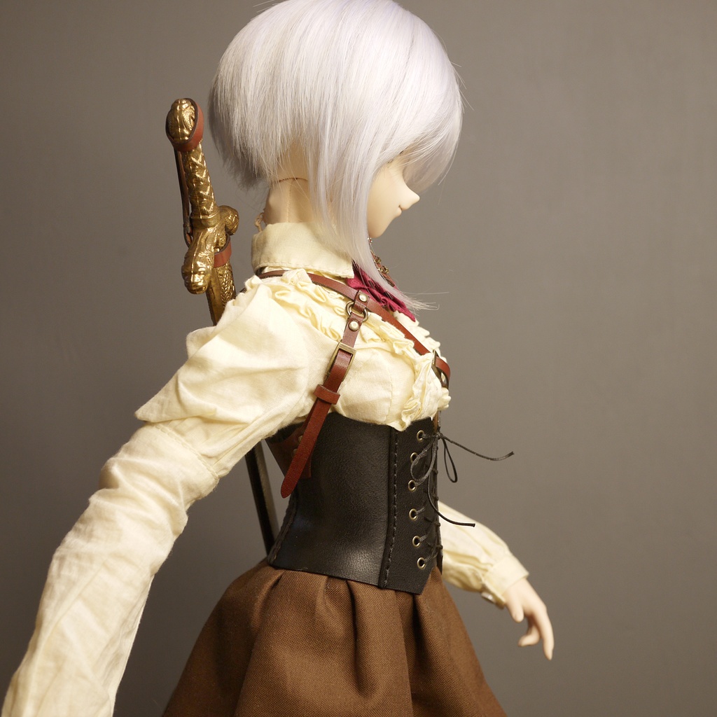 [受注生産] 1/3ドール 剣帯 ソードベルト(ショルダー) 本革