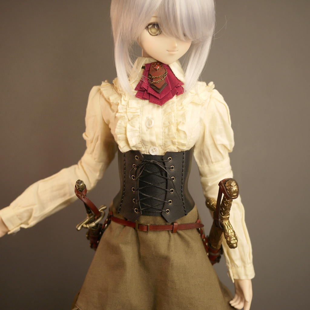 [受注生産] 1/3ドール 剣帯 ソードベルト(双剣) 本革